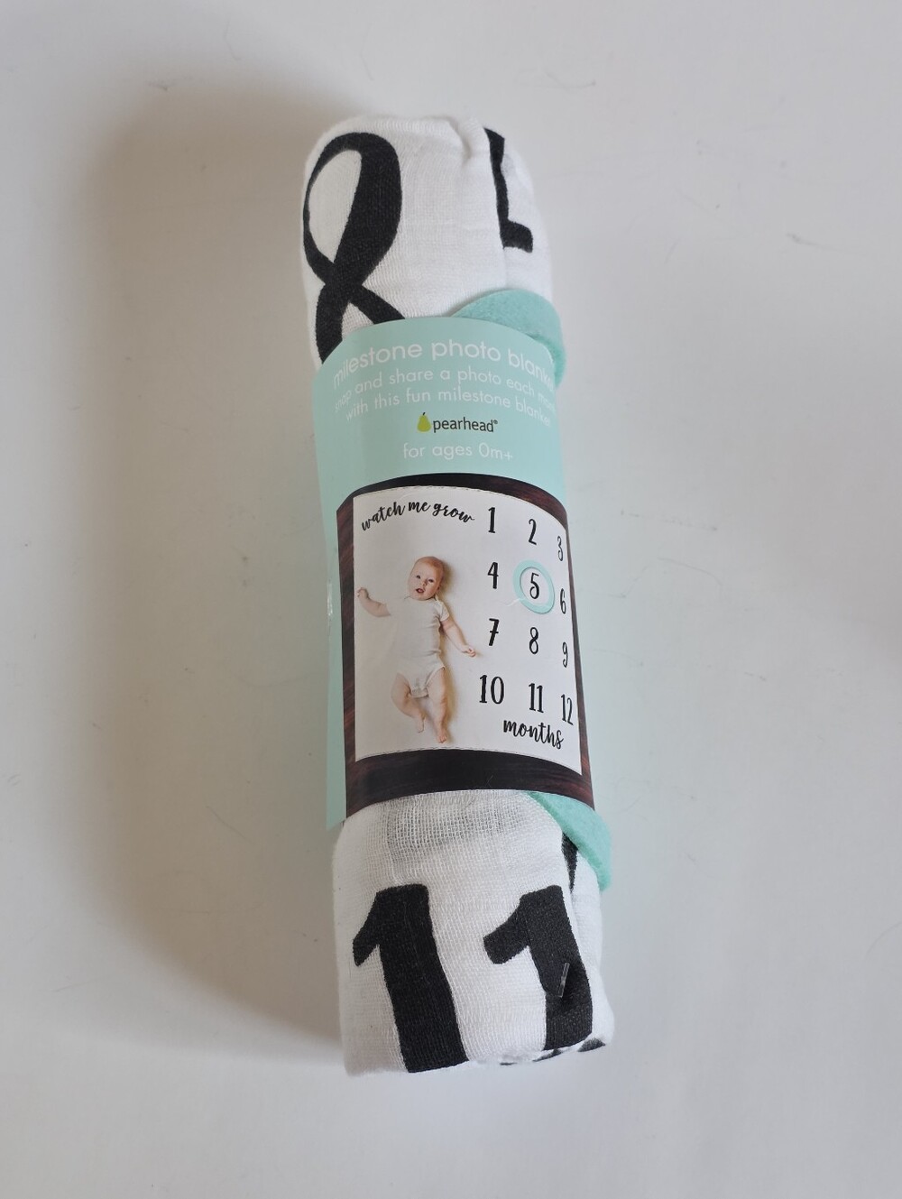Pearhead Watch Me Grow Baby Milestone Photo Blanket - New NWT